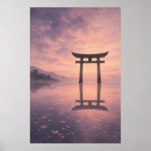 Porte Torii Japandi Japonaise Affiche d'art mural