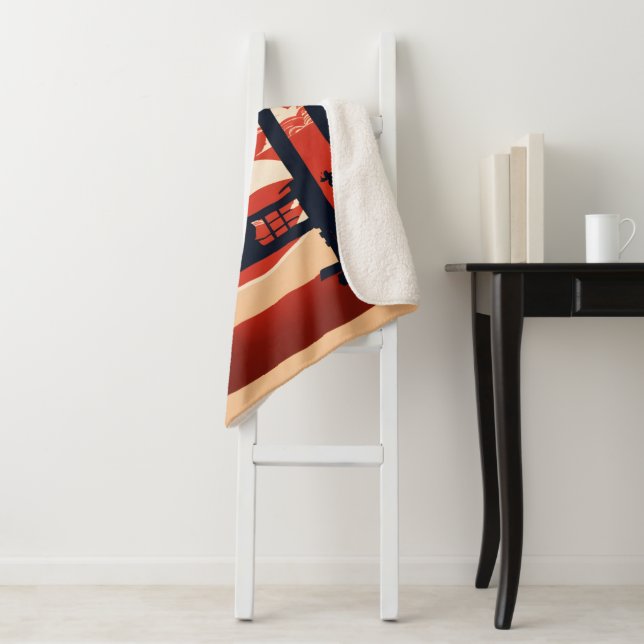 Porte Torii Japonaise Coucher de Soleil Plaid : Ro (En situation)