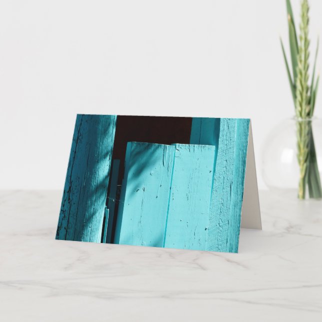 Porte Turquoise, Carte de voeux vierge (Devant)