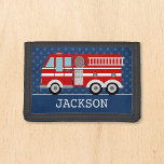 Portefeuille À 3 Volets Camion d'incendie Marine Blue Polka Dot Enfants pe<br><div class="desc">Votre petit pompier adorera ce porte-monnaie personnalisé pour les pompiers. Ajoutez facilement leur nom pour en faire un cadeau spécial.</div>