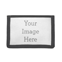 Portefeuille À 3 Volets Create Your Own 4.5” x 3.1” TriFold Nylon Wallet