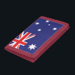 Portefeuille À 3 Volets Drapeau de l'Australie<br><div class="desc">Portefeuille de drapeau de l'Australie. Customisez et personnalisez,  comme désiré. Choisissez de 8 styles différents de nylon,  denim ou cuir élégant et 6 couleurs de couleurs.</div>