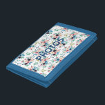 Portefeuille À 3 Volets Fleurs de printemps colorées motif<br><div class="desc">Aquarelles de fleurs printanières colorées dans un motif sans couture avec un arrière - plan transparent.</div>
