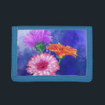 Portefeuille À 3 Volets Gerberas Wallet Belles Fleurs<br><div class="desc">Portes-brochures de trois couleurs Gerberas</div>