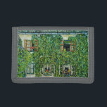Portefeuille À 3 Volets Gustav Klimt - La Maison de Guardaboschi<br><div class="desc">Maison de Guardaboschi / Maison à Weissenbach du lac Attersee - Gustav Klimt,  Huile sur toile,  1912</div>
