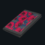 Portefeuille À 3 Volets Jardin à pavot nocturne<br><div class="desc">Motif vectoriel fait de pavots dessinés à la main.</div>