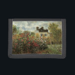 Portefeuille À 3 Volets Jardin de Monet à Argenteuil par Claude Monet<br><div class="desc">Le Jardin de l'Artiste à Argenteuil (Un coin du Jardin avec Dahlias) (1873) de Claude Monet est un impressionisme vintage peinture de la nature florale d'art. Une ferme de campagne se trouve dans l'arrière - plan. Un couple amoureux passe devant un jardin romantique de printemps avec des roses en fleurs...</div>
