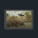 Portefeuille À 3 Volets Jardin de Monet à Argenteuil par Claude Monet<br><div class="desc">Le Jardin de l'Artiste à Argenteuil (Un coin du Jardin avec Dahlias) (1873) de Claude Monet est un impressionisme vintage peinture de la nature florale d'art. Une ferme de campagne se trouve dans l'arrière - plan. Un couple amoureux passe devant un jardin romantique de printemps avec des roses en fleurs...</div>