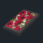 Portefeuille À 3 Volets Jardin Red Poppy 2<br><div class="desc">Motif vectoriel fait de pavots dessinés à la main.</div>