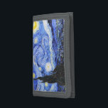 Portefeuille À 3 Volets La nuit étoilée de Van Gogh<br><div class="desc">Peinture à l'huile du maître hollandais Vincent Van Gogh (1853-1890) Probablement son tableau le plus célèbre, Van Gogh peint "La Nuit étoilée" en 1889 de mémoire alors qu'il se trouvait dans un asile en France où il s'est enregistré pour la dépression.La scène dépeint la vue depuis sa fenêtre de chambre....</div>