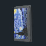 Portefeuille À 3 Volets La nuit étoilée de Van Gogh<br><div class="desc">Peinture à l'huile du maître hollandais Vincent Van Gogh (1853-1890) Probablement son tableau le plus célèbre, Van Gogh peint "La Nuit étoilée" en 1889 de mémoire alors qu'il se trouvait dans un asile en France où il s'est enregistré pour la dépression.La scène dépeint la vue depuis sa fenêtre de chambre....</div>