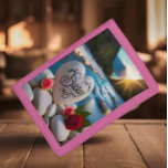 Portefeuille À 3 Volets Le coeur de Susan sur la rivière<br><div class="desc">Pierre en forme de coeur avec Susan inscription repose sur les rochers de rivière près de l'eau courante,  encadrée par les montagnes et le coucher du soleil.</div>