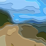 PORTEFEUILLE À 3 VOLETS LES MONTAGNES<br><div class="desc">Un design abstrait lumineux et coloré d'une vue sur la montagne,  avec ciel bleu,  roche et arbres.</div>