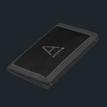 Portefeuille À 3 Volets Monogramme personnalisé moderne gris noir<br><div class="desc">Un monogramme masculin élégant et sobre,  moderne,  d'un nom initial et personnalisé sur un porte-monnaie en nylon,  dans une police sans-serif classique,  minimale et professionnelle.</div>