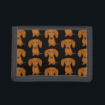 Portefeuille À 3 Volets Motif mignon de teckels<br><div class="desc">Le portefeuille de l'amoureux des chiens de saucisse.</div>