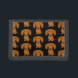 Portefeuille À 3 Volets Motif mignon de teckels<br><div class="desc">Le portefeuille de l'amoureux des chiens de saucisse.</div>