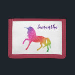 Portefeuille À 3 Volets Parties scintillant Unicorn Personnalisé<br><div class="desc">This design may be personalized in the area provided by changing the Phoand/or text. Or it can be customized by choosing the click to customize further option and delete or change the color of the background, add text, change the text color style, or delete the text for an image only...</div>