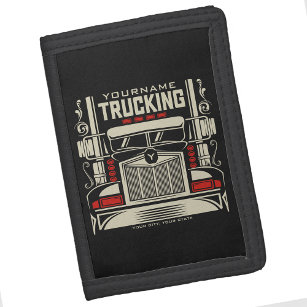 Portefeuille À 3 Volets Personalized Trucking 18 Wheeler BIG Trucker