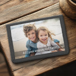 Portefeuille À 3 Volets Photo personnalisée avec votre propre mème Convers<br><div class="desc">Une façon amusante de capturer des souvenirs et de les partager avec des amis. Ajoutez une photo carré et votre légende préférée pour faire un cadeau cool pour vos amis.</div>