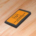 Portefeuille À 3 Volets Porte-monnaie en nylon triplé orange de marque com<br><div class="desc">Tripler porte-monnaie en nylon que vous pouvez customiser pour mettre votre nom d'entreprise. Vous pouvez le donner comme cadeau à vos clients fidèles. Un objet cadeau avec votre nom d'entreprise pour sensibiliser la marque. Un accessoire que vous pouvez inclure dans votre matériel de marketing pour annoncer votre entreprise ou le...</div>