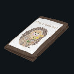 Portefeuille À 3 Volets Porte-monnaie pour enfant de hérisson joyeux<br><div class="desc">Un joli portefeuille marron pour les enfants avec l'illustration d'un hérisson gai. © ArianeC Illustrations</div>