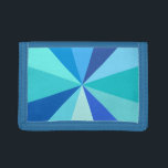 Portefeuille À 3 Volets Rayons 60s géométriques géniaux modernes d'art de<br><div class="desc">Cette hanche,  rétro conception de portefeuille d'art de bruit 60s-inspired a les rayons/rayons de soleil bleus psychédéliques tirant dans un motif géométrique. Ce génial,  minimaliste,  la conception ultra-mod a douze rayons dans les nuances variables du bleu au néon audacieux et lumineux. Il est super,  bébé.</div>