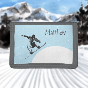 Portefeuille À 3 Volets Snowboard Snow Sports Personnalisé