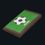 Portefeuille À 3 Volets Sports de ballon de football - enfants orientés<br><div class="desc">Personnalisez cette conception sport-orientée de jeu frais avec un message nommé ou fait sur commande.</div>