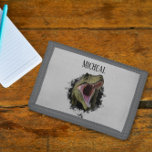 Portefeuille À 3 Volets Tyrannosaurus T-rex Dinosaur Personalized<br><div class="desc">This design may be personalized in the area provided by changing the photo and/or text. Or it can be customized by choosing the click to customize further option and delete or change the color of the background, add text, change the text color or style, or delete the text for an...</div>