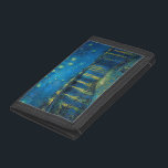 Portefeuille À 3 Volets Vincent Van Gogh Starry Night Over the Rhone<br><div class="desc">Le chef-d'oeuvre Van Gogh Starry Night - Un tableau de Vincent Van Gogh,  Starry Night Over the Rhone,  montre une nuit remplie d'étoiles,  et un pont. Peint à Arles France la nuit,  peint en 1888.</div>