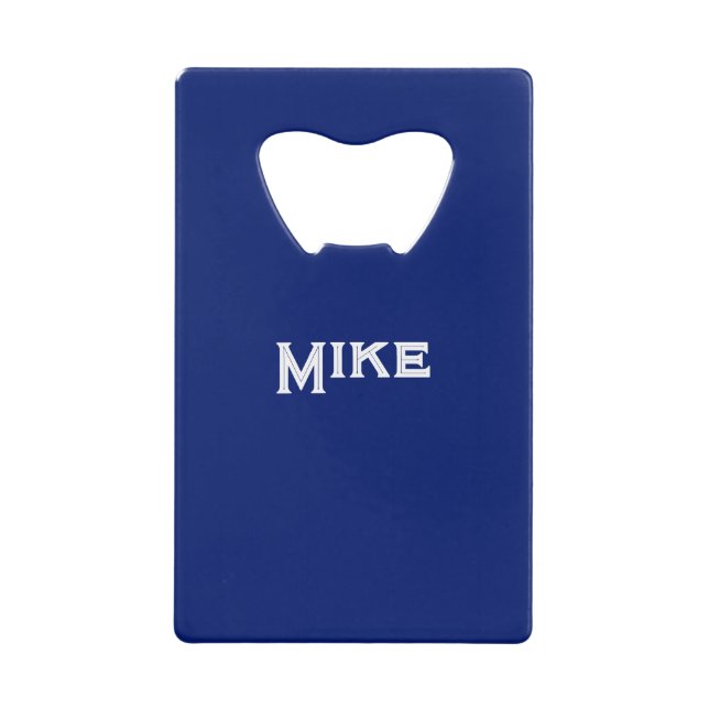 Portefeuille Personnaliser Nom Bottle Opener Bleu (Devant)
