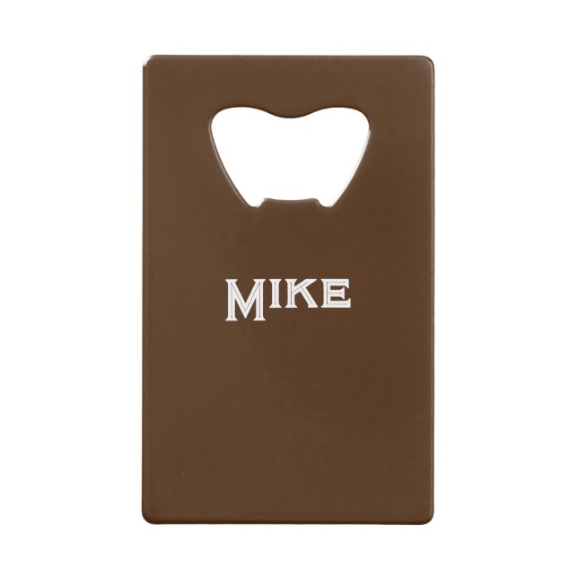 Portefeuille Personnaliser Nom Bottle Opener Brown (Devant)