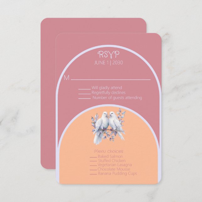 Portes anneaux Pêcher Fuzz Dusty Rose Lavande Arbo (Devant / Derrière)