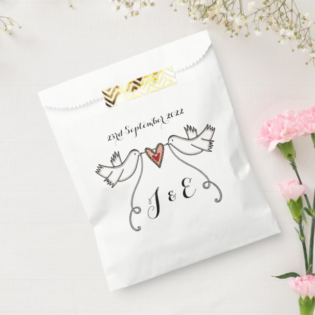 Portes blanches personnalisées Mariage Faveur Sacs (Scellé)