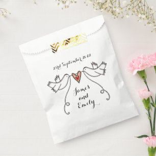 Portes blanches personnalisées Mariage Faveur Sacs