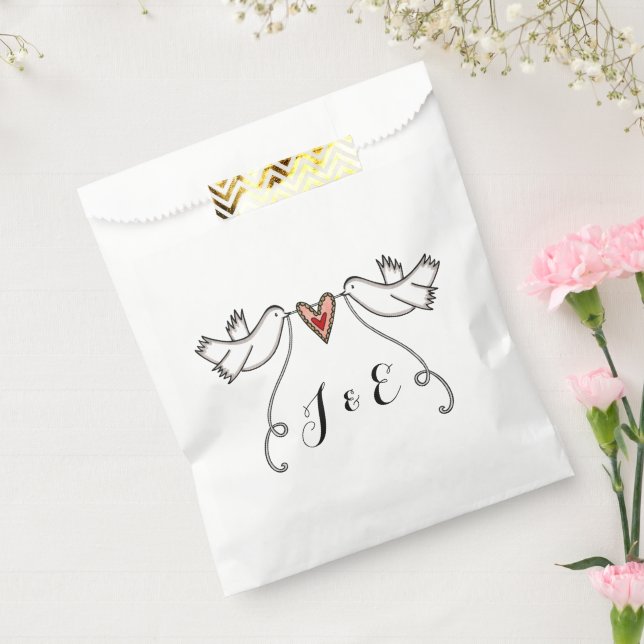 Portes blanches personnalisées Mariage Faveur Sacs (Scellé)