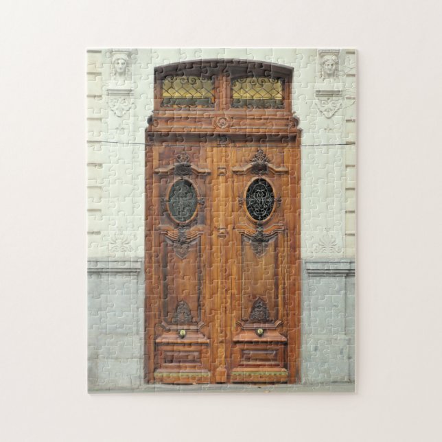 Portes en bois à Madrid, Espagne Puzzle (Vertical)