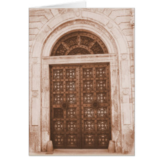 Portes en bois dans le Vieux Quartier Barcelone, E