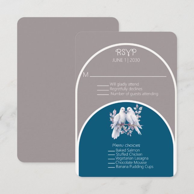 Portes et anneaux Arches gris clair et Bleues océa (Devant / Derrière)