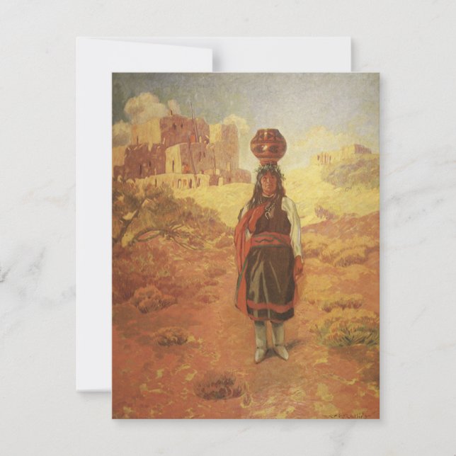 Porteur d'eau indien vintage par EW Rollins (Devant)