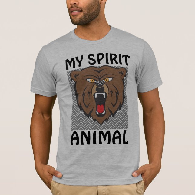 PORTEZ GRIZZLY MES T-shirts D'ANIMAL SPIRIT (Devant)