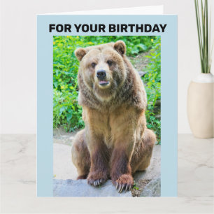 PORTEZ UNE CARTE D'ANNIVERSAIRE HUG GRIZZLY PORTEZ