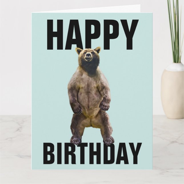 PORTEZ UNE CARTE D'ANNIVERSAIRE SURTAILLÉE (Devant)