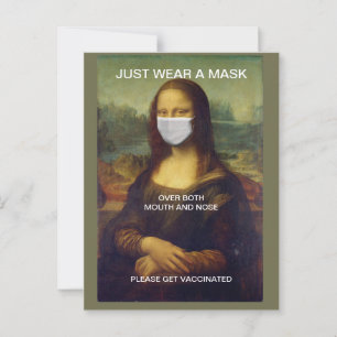 PORTEZ UNE CARTE POSTALE MASK MONA LISA