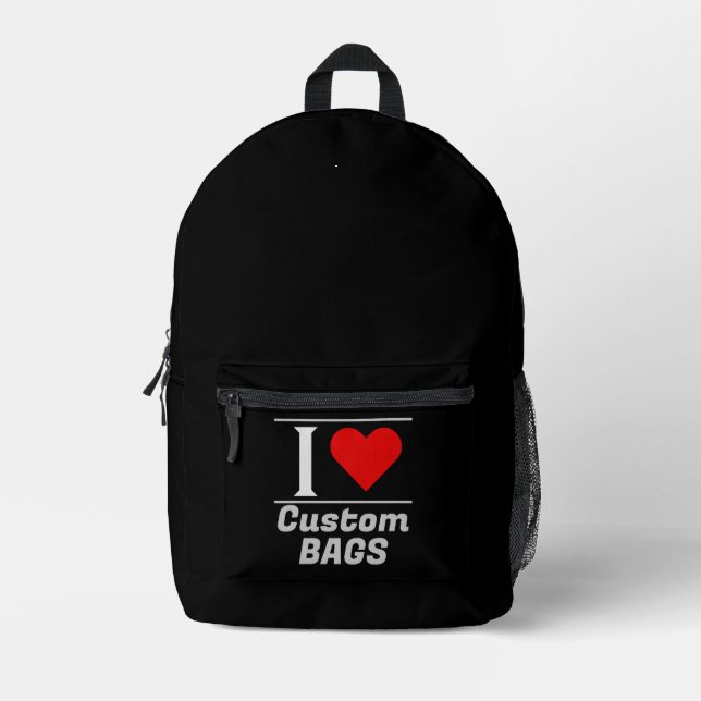 Portez votre coeur dehors : Sac personnalisé fait  (Recto)