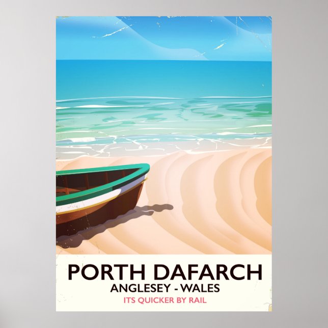 Porth Dafarch, affiche de plage galloise anglesey (Devant)