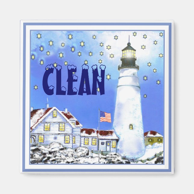 Portland Head Light Lave-vaisselle Magnet CLEAN #1 (Devant)