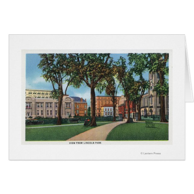 Portland, Maine Vue panoramique depuis Lincoln Par (Devant horizontal)