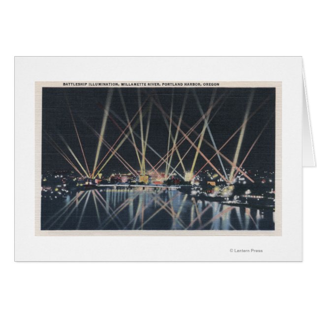 Portland, OR - Illumination du navire de guerre (Devant horizontal)