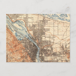Portland Oregon Carte Vintage